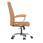 Chaise de bureau haute à dossier réglable, similicuir, pivotante et inclinable, 1 place