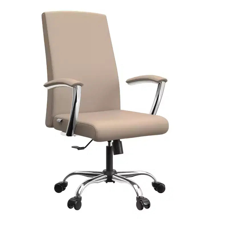 Chaise de bureau haute à dossier réglable, similicuir, pivotante et inclinable, 1 place