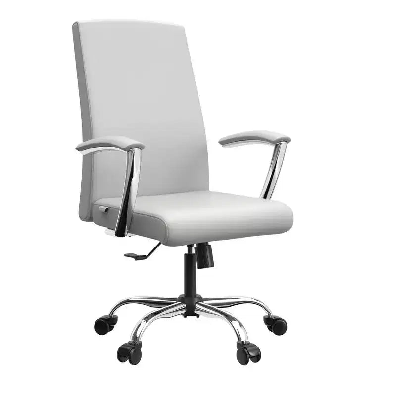 Chaise de bureau haute à dossier réglable, similicuir, pivotante et inclinable, 1 place