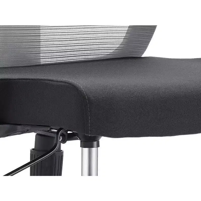 Chaise de bureau pivotante à dossier en maille et assise rembourrée – Noir / Bleu / Gris / Gris clair, 1 place