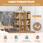 Organisateur de rangement d'angle à 3 niveaux pour jouets avec ports USB, 9 casiers, pour enfants, gris/naturel/blanc