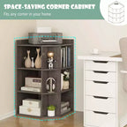 Organisateur de rangement d'angle à 3 niveaux pour jouets avec ports USB, 9 casiers, pour enfants, gris/naturel/blanc