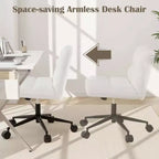 Fauteuil de bureau sans accoudoirs beige/gris sur roulettes, 1 place