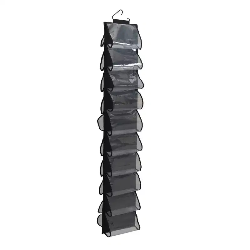 Household Essentials 20-Pocket Hanging Shoe Organizer Linen