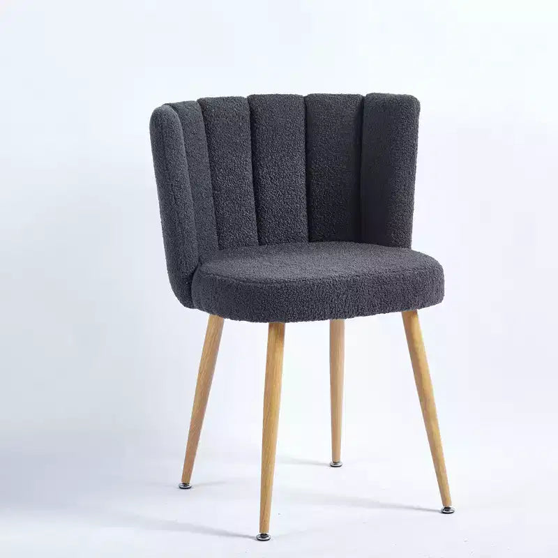 Chaises de salle à manger en velours jaune, chaises d'appoint sans accoudoirs à dossier haut, lot de 2