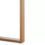 Table basse ronde avec piétement métallique entrecroisé