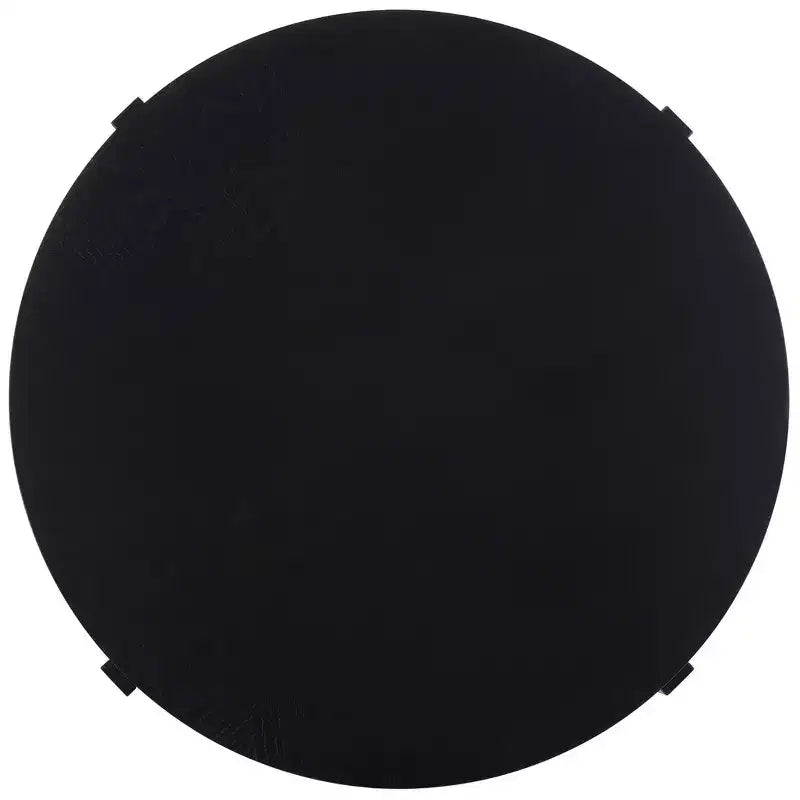 Table basse ronde avec piétement métallique entrecroisé