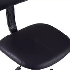 Tabouret roulant pivotant réglable en hauteur avec dossier, noir/café, une place
