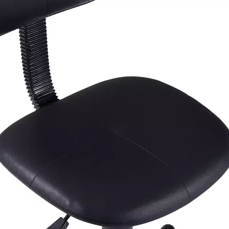 Tabouret roulant pivotant réglable en hauteur avec dossier, noir/café, une place