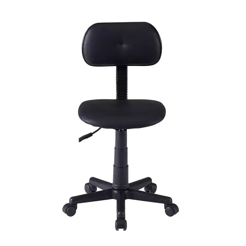 Tabouret roulant pivotant réglable en hauteur avec dossier, noir/café, une place