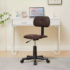 Tabouret roulant pivotant réglable en hauteur avec dossier, noir/café, une place