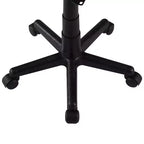 Tabouret roulant pivotant réglable en hauteur avec dossier, noir/café, une place