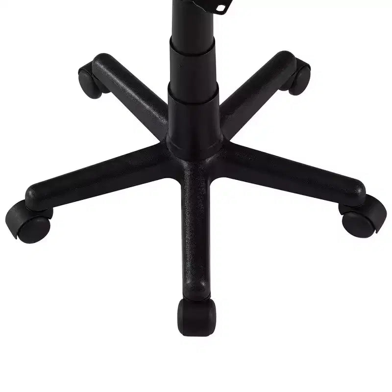 Tabouret roulant pivotant réglable en hauteur avec dossier, noir/café, une place