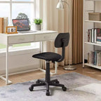 Tabouret roulant pivotant réglable en hauteur avec dossier, noir/café, une place