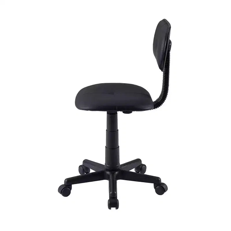 Tabouret roulant pivotant réglable en hauteur avec dossier, noir/café, une place