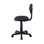Tabouret roulant pivotant réglable en hauteur avec dossier, noir/café, une place