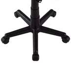 Tabouret roulant pivotant réglable en hauteur avec dossier, noir/café, une place