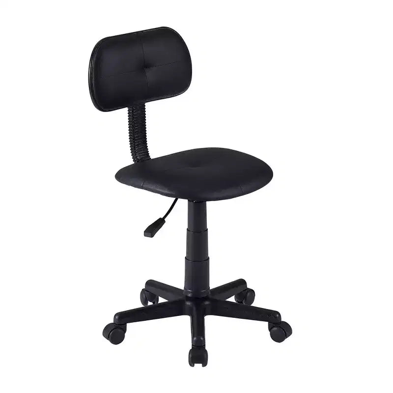 VECELO Height Adjustable Rolling Swivel Salon Stool, Small SPA Chair with Backrest for Office, Black/Coffee