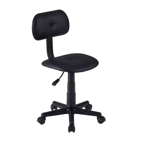 VECELO Height Adjustable Rolling Swivel Salon Stool, Small SPA Chair with Backrest for Office, Black/Coffee